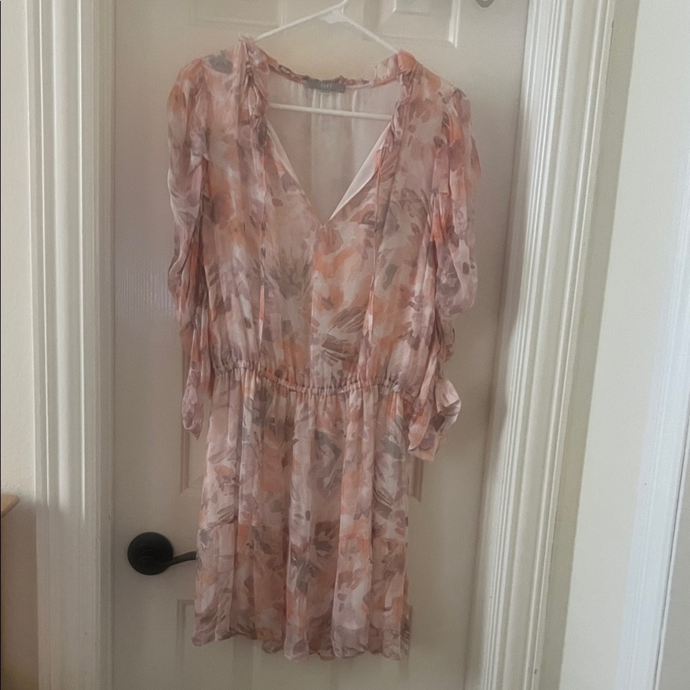 Tart Pink Floral Long Sleeve Dress